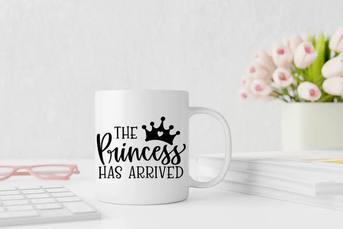 Bild der Prinzessinnen-Tasse mit dem selbstbewussten Schriftzug 'The Princess has Arrived