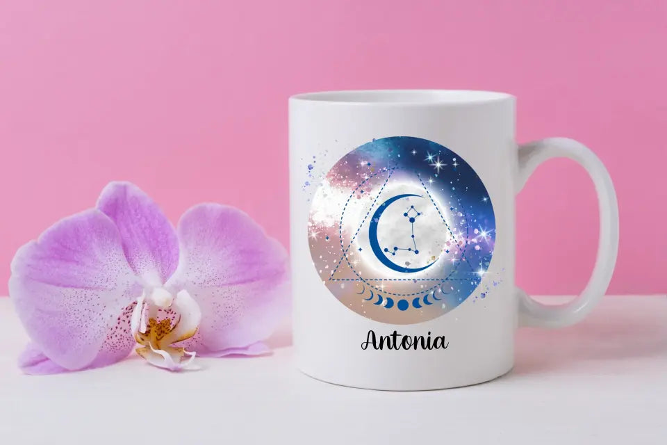 personalisierte Tasse-Sternzeichen-Fische-Namenstasse