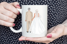 Lade das Bild in den Galerie-Viewer, Personalisierte Tasse_Hochzeit_Brautpaar mit Schleier_Wish-Print
